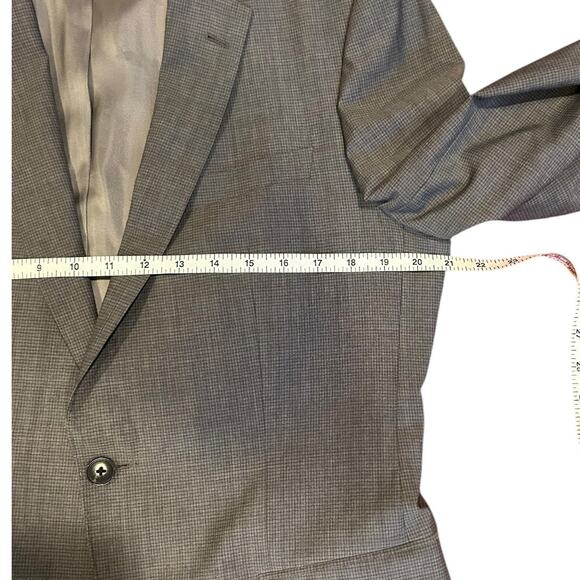 BOSS Grey Super 100 Lightweight 100% Virgin Wool Blazer Jacket Mens 40R 40 R - Picture 3 of 14